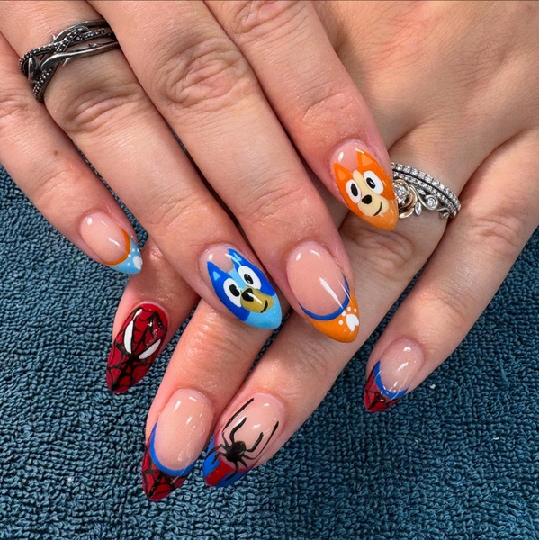 Patriotic star nails